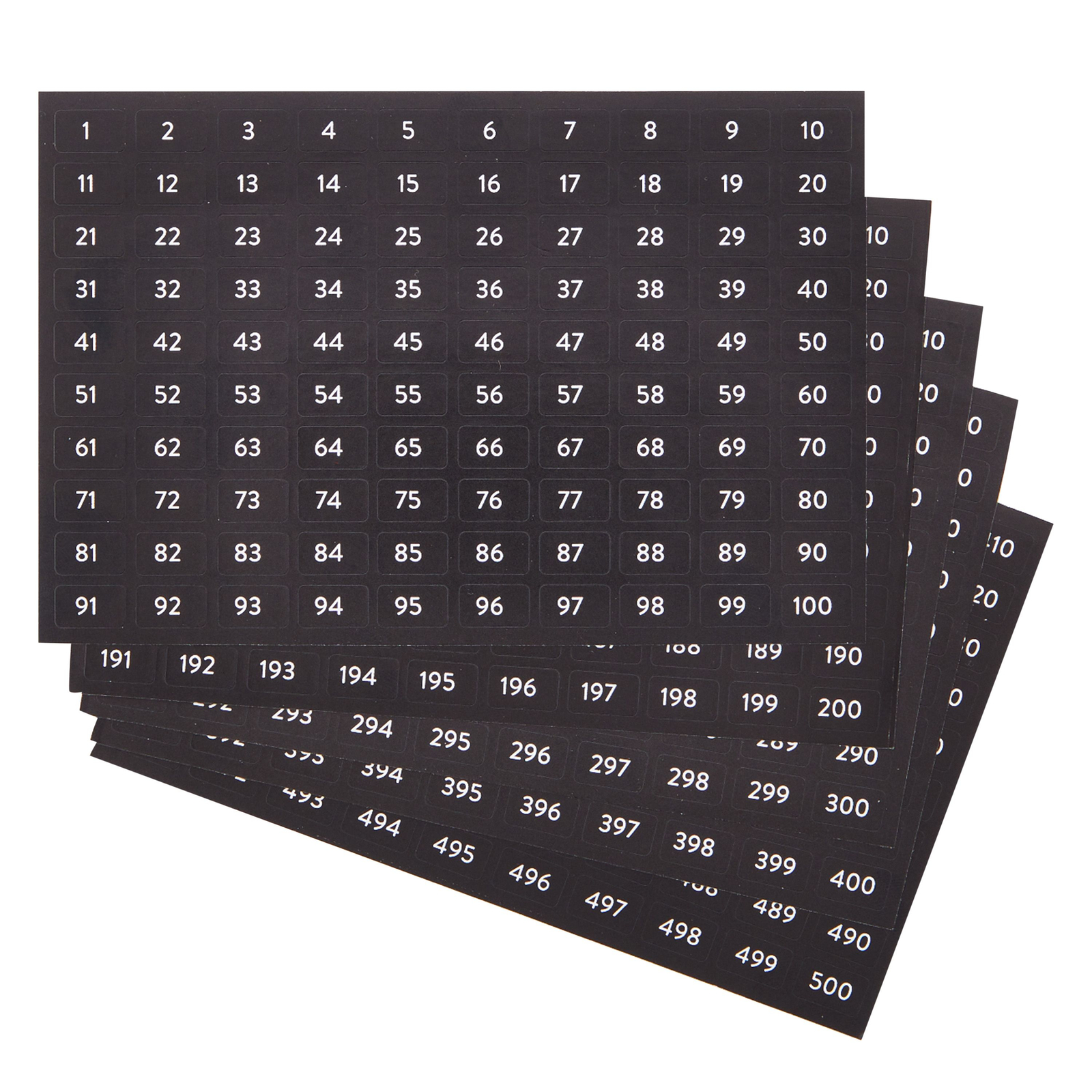 4000 Piece Number Stickers for Planners 1 to 500, Journals, Stationery  Essentials, Food Labels (Black and White) 